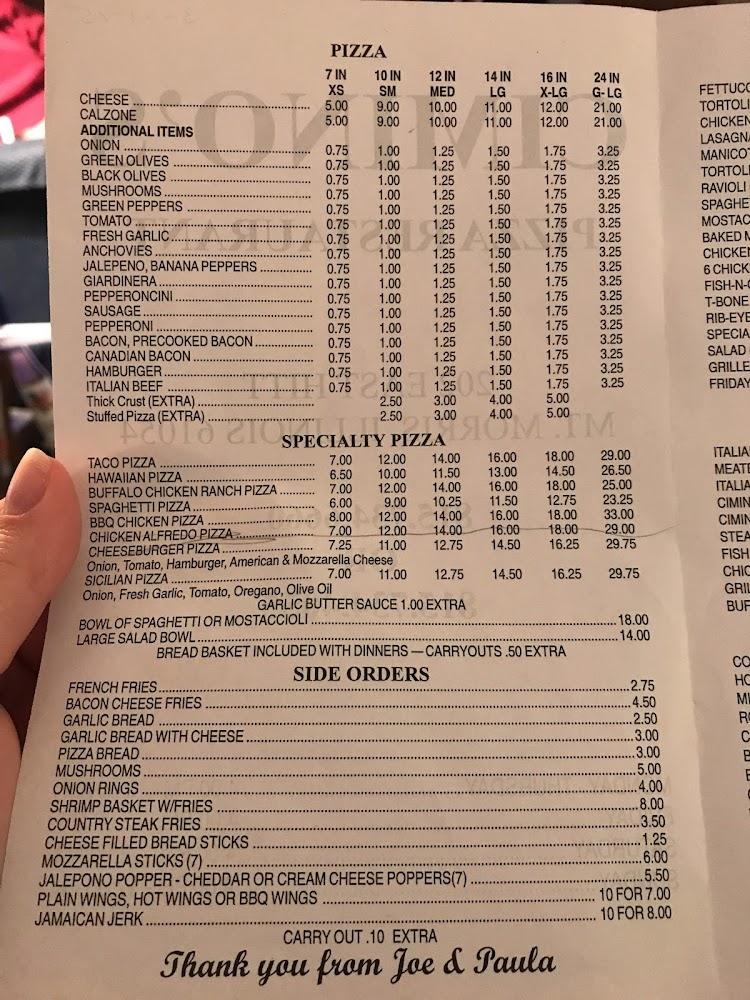 Cimino's Pizza and Restaurant Italian Sausage Poorboy